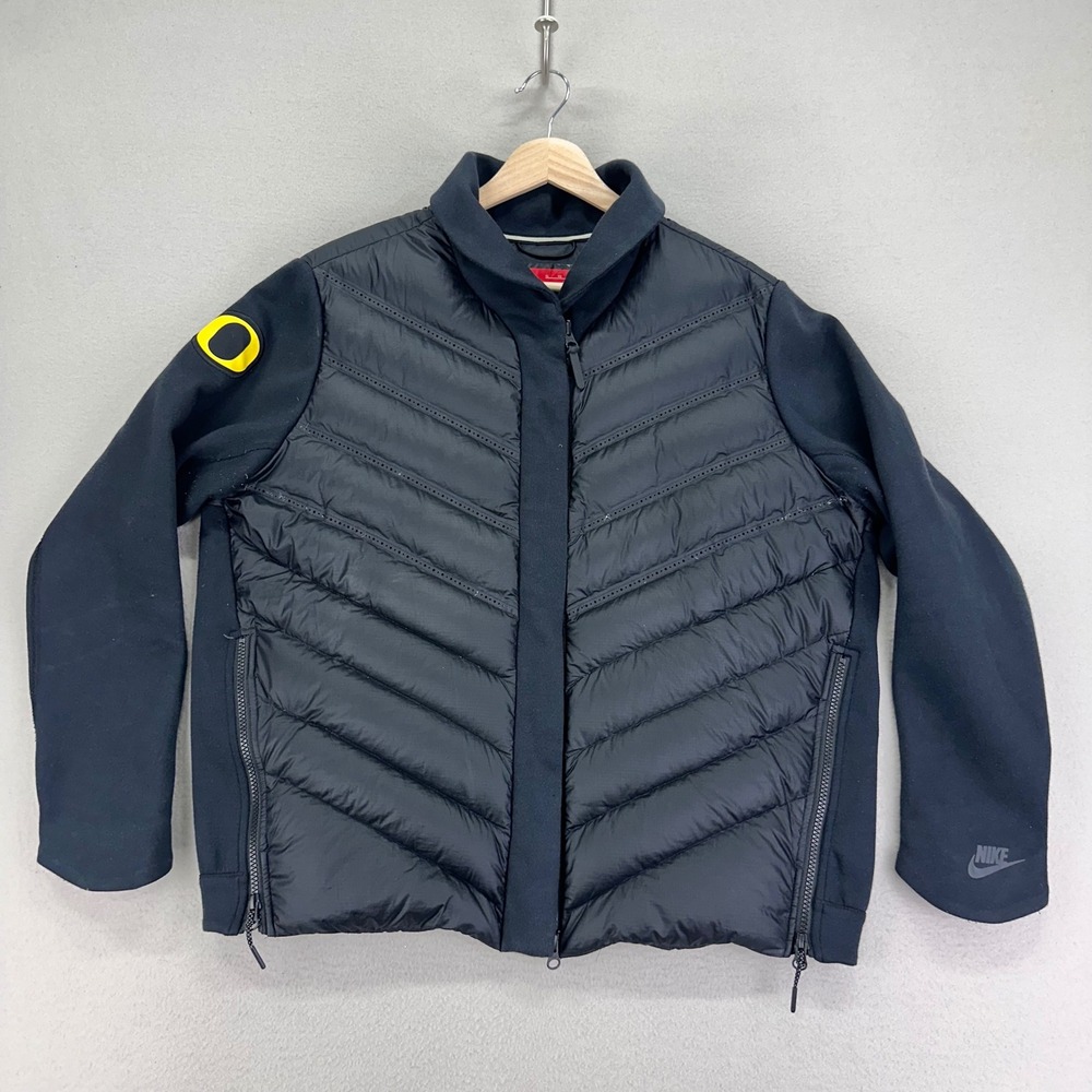 Nike Black Puffer Jacket with Yellow Patch